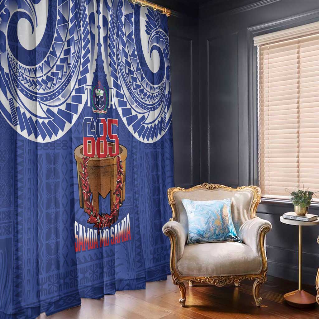 Toa Samoa Rugby Window Curtain 685 Pride Tanoa Ula Fala - Polynesian Pride