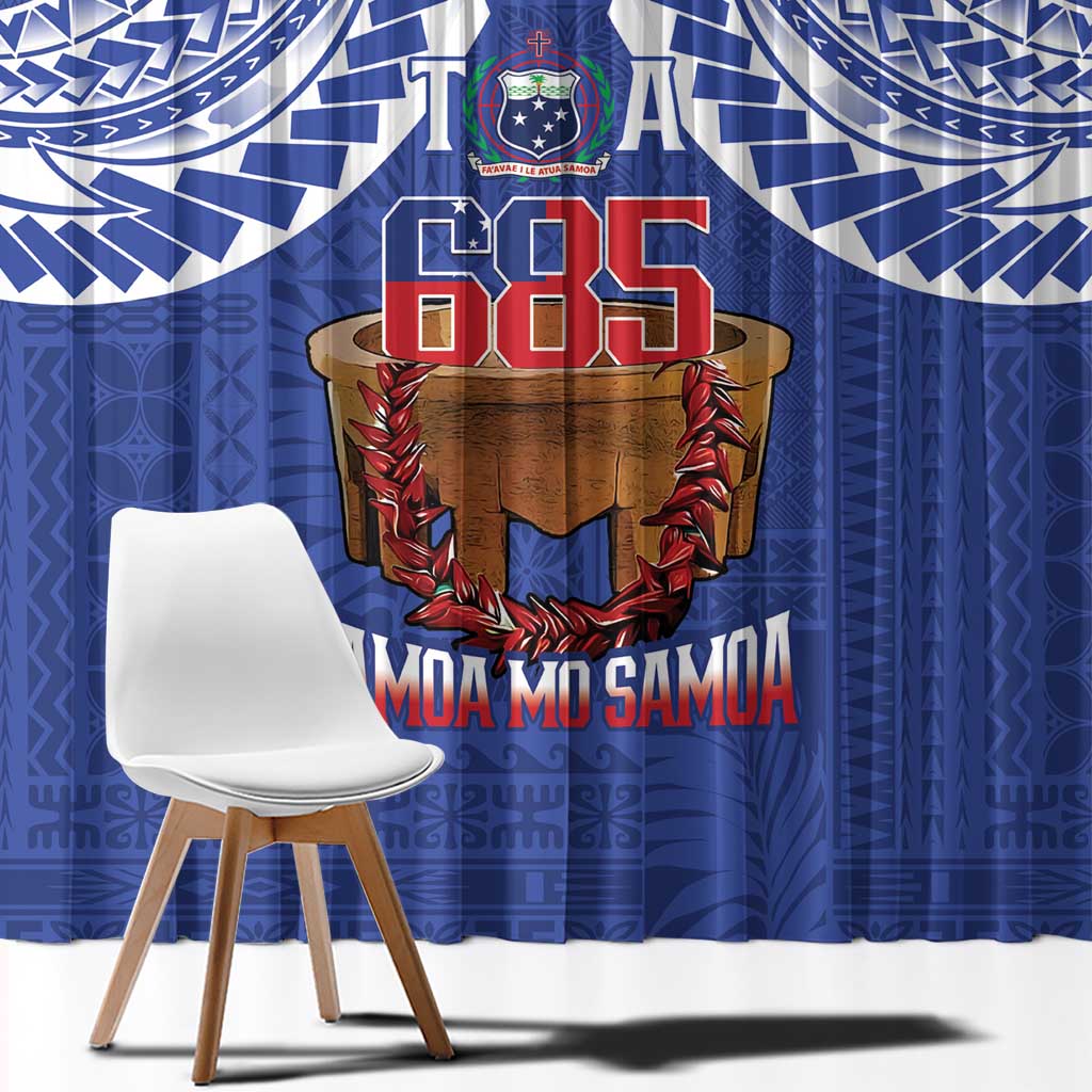 Toa Samoa Rugby Window Curtain 685 Pride Tanoa Ula Fala - Polynesian Pride