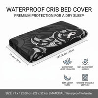 White Ribbon Day New Zealand Baby Bed Cover Aotearoa Maori Pattern LT14 - Polynesian Pride