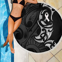 White Ribbon Day New Zealand Beach Blanket Aotearoa Maori Pattern LT14 - Polynesian Pride