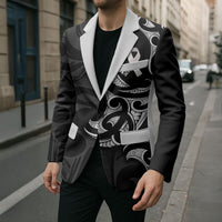 White Ribbon Day New Zealand Blazer Aotearoa Maori Pattern LT14 - Polynesian Pride
