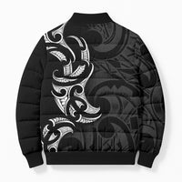 White Ribbon Day New Zealand Bomber Puffer Jacket Aotearoa Maori Pattern LT14 - Polynesian Pride