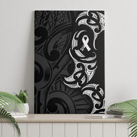 White Ribbon Day New Zealand Canvas Wall Art Aotearoa Maori Pattern LT14 - Polynesian Pride