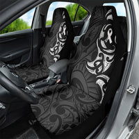 White Ribbon Day New Zealand Car Seat Cover Aotearoa Maori Pattern LT14 - Polynesian Pride
