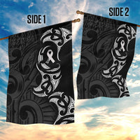 White Ribbon Day New Zealand Garden Flag Aotearoa Maori Pattern LT14 - Polynesian Pride