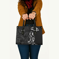 White Ribbon Day New Zealand Leather Bag Aotearoa Maori Pattern LT14 - Polynesian Pride