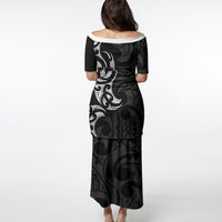 White Ribbon Day New Zealand Puletasi Aotearoa Maori Pattern LT14 - Polynesian Pride