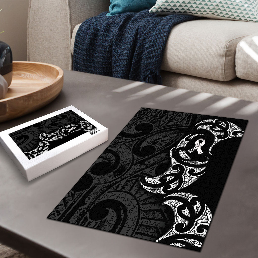 White Ribbon Day New Zealand Puzzle Aotearoa Maori Pattern LT14 - Polynesian Pride