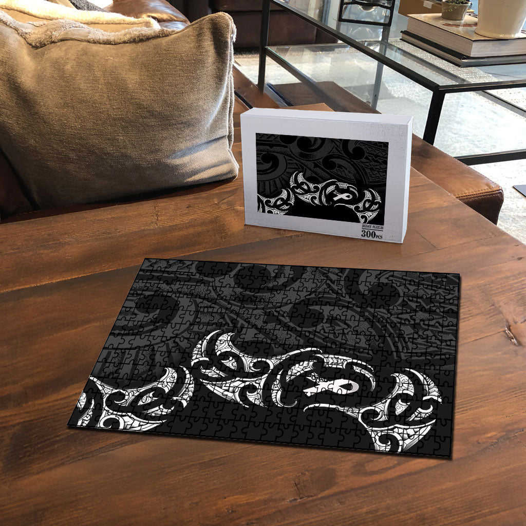 White Ribbon Day New Zealand Puzzle Aotearoa Maori Pattern LT14 - Polynesian Pride