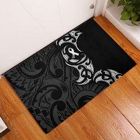 White Ribbon Day New Zealand Rubber Doormat Aotearoa Maori Pattern LT14 - Polynesian Pride
