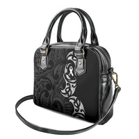 White Ribbon Day New Zealand Shoulder Handbag Aotearoa Maori Pattern LT14 - Polynesian Pride
