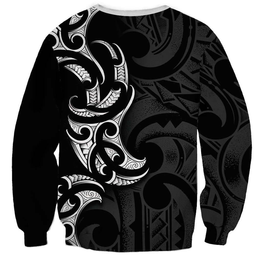 White Ribbon Day New Zealand Sweatshirt Aotearoa Maori Pattern LT14 - Polynesian Pride
