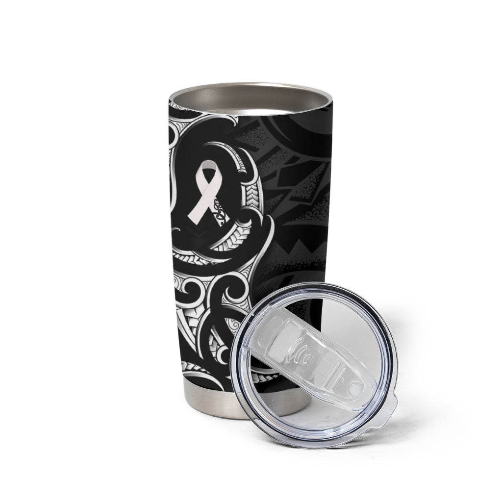 White Ribbon Day New Zealand Tumbler Cup Aotearoa Maori Pattern LT14 - Polynesian Pride