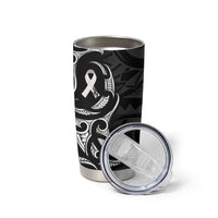 White Ribbon Day New Zealand Tumbler Cup Aotearoa Maori Pattern LT14 - Polynesian Pride