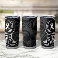 White Ribbon Day New Zealand Tumbler Cup Aotearoa Maori Pattern LT14 - Polynesian Pride