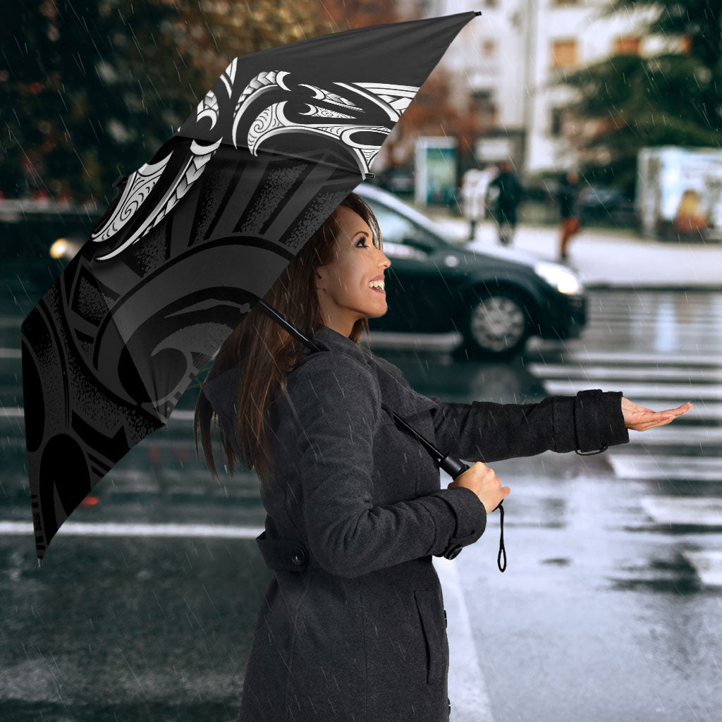 White Ribbon Day New Zealand Umbrella Aotearoa Maori Pattern LT14 - Polynesian Pride