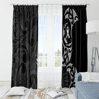 White Ribbon Day New Zealand Window Curtain Aotearoa Maori Pattern LT14 - Polynesian Pride