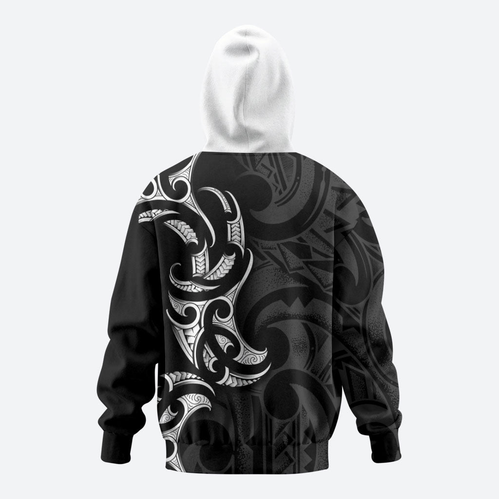 White Ribbon Day New Zealand Zip Hoodie Aotearoa Maori Pattern LT14 - Polynesian Pride