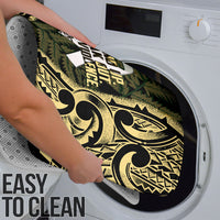 White Ribbon Day New Zealand Bathroom Set Respect Women Maori Pattern Yellow LT14 - Polynesian Pride