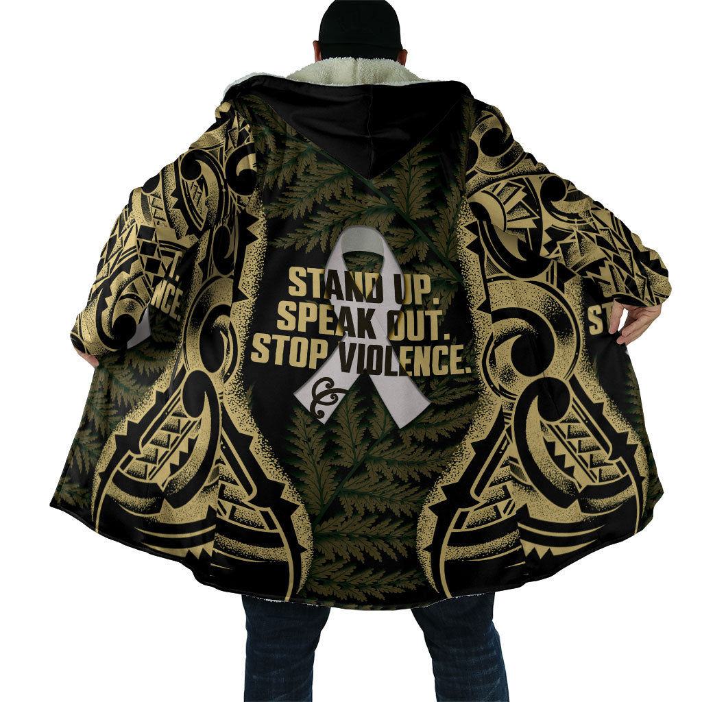 White Ribbon Day New Zealand Cloak Respect Women Maori Pattern Yellow LT14 - Polynesian Pride