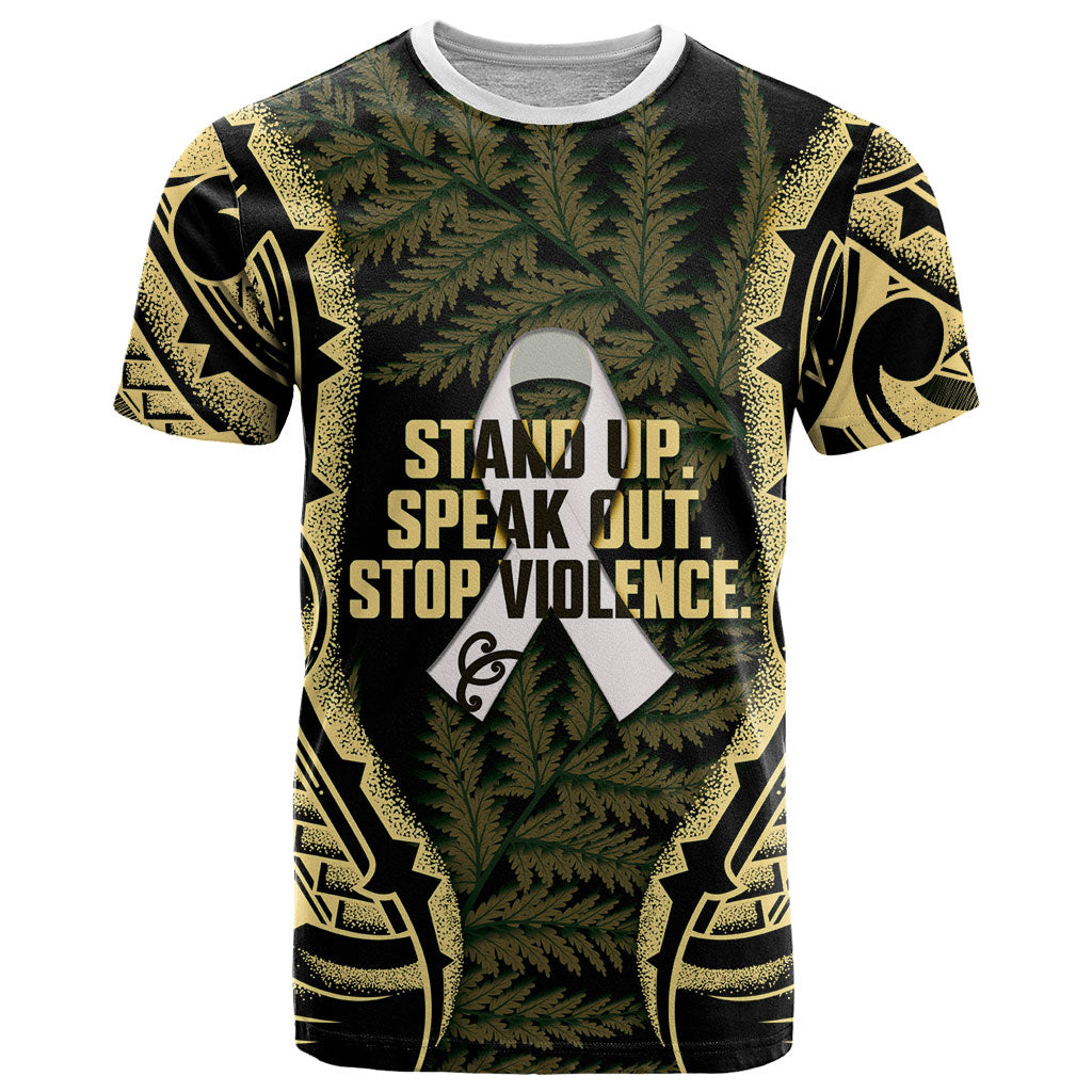 White Ribbon Day New Zealand T Shirt Respect Women Maori Pattern Yellow LT14 Yellow - Polynesian Pride