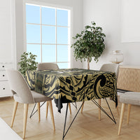 White Ribbon Day New Zealand Tablecloth Respect Women Maori Pattern Yellow LT14 - Polynesian Pride