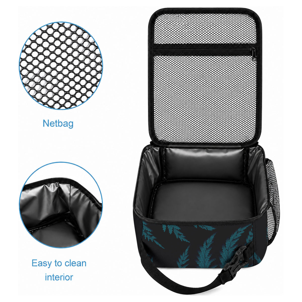 White Ribbon Day New Zealand Lunch Bag Respect Women Maori Pattern Blue LT14 - Polynesian Pride