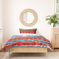 Hawaii Mele Kalikimaka Bedding Set Outrigger Canoe Santa Festive Palm Seamless LT14 - Polynesian Pride