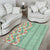 Menthol Green Aloha Hawaii Tiki Area Rug Tropical Plumeria - Seamless Style