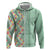 Menthol Green Aloha Hawaii Tiki Hoodie Tropical Plumeria - Seamless Style