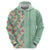 Menthol Green Aloha Hawaii Tiki Hoodie Tropical Plumeria - Seamless Style