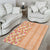 Orange Chiffon Aloha Hawaii Tiki Area Rug Tropical Plumeria - Seamless Style