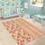 Orange Chiffon Aloha Hawaii Tiki Area Rug Tropical Plumeria - Seamless Style