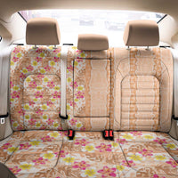 Orange Chiffon Aloha Hawaii Tiki Back Car Seat Cover Tropical Plumeria - Seamless Style