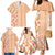 Orange Chiffon Aloha Hawaii Tiki Family Matching Mermaid Dress and Hawaiian Shirt Tropical Plumeria - Seamless Style