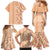 Orange Chiffon Aloha Hawaii Tiki Family Matching Mermaid Dress and Hawaiian Shirt Tropical Plumeria - Seamless Style