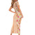 Orange Chiffon Aloha Hawaii Tiki Family Matching Short Sleeve Bodycon Dress and Hawaiian Shirt Tropical Plumeria - Seamless Style