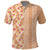 Orange Chiffon Aloha Hawaii Tiki Polo Shirt Tropical Plumeria - Seamless Style