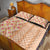 Orange Chiffon Aloha Hawaii Tiki Quilt Bed Set Tropical Plumeria - Seamless Style