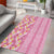 Pastel Magenta Aloha Hawaii Tiki Area Rug Tropical Plumeria - Seamless Style