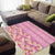 Pastel Magenta Aloha Hawaii Tiki Area Rug Tropical Plumeria - Seamless Style