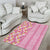 Pastel Magenta Aloha Hawaii Tiki Area Rug Tropical Plumeria - Seamless Style