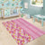 Pastel Magenta Aloha Hawaii Tiki Area Rug Tropical Plumeria - Seamless Style