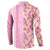 Pastel Magenta Aloha Hawaii Tiki Button Sweatshirt Tropical Plumeria - Seamless Style