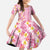 Pastel Magenta Aloha Hawaii Tiki Family Matching Puletasi and Hawaiian Shirt Tropical Plumeria - Seamless Style