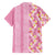 Pastel Magenta Aloha Hawaii Tiki Family Matching Puletasi and Hawaiian Shirt Tropical Plumeria - Seamless Style
