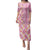 Pastel Magenta Aloha Hawaii Tiki Family Matching Puletasi and Hawaiian Shirt Tropical Plumeria - Seamless Style
