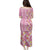 Pastel Magenta Aloha Hawaii Tiki Family Matching Puletasi and Hawaiian Shirt Tropical Plumeria - Seamless Style
