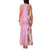 Pastel Magenta Aloha Hawaii Tiki Family Matching Tank Maxi Dress and Hawaiian Shirt Tropical Plumeria - Seamless Style