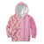 Pastel Magenta Aloha Hawaii Tiki Kid Hoodie Tropical Plumeria - Seamless Style